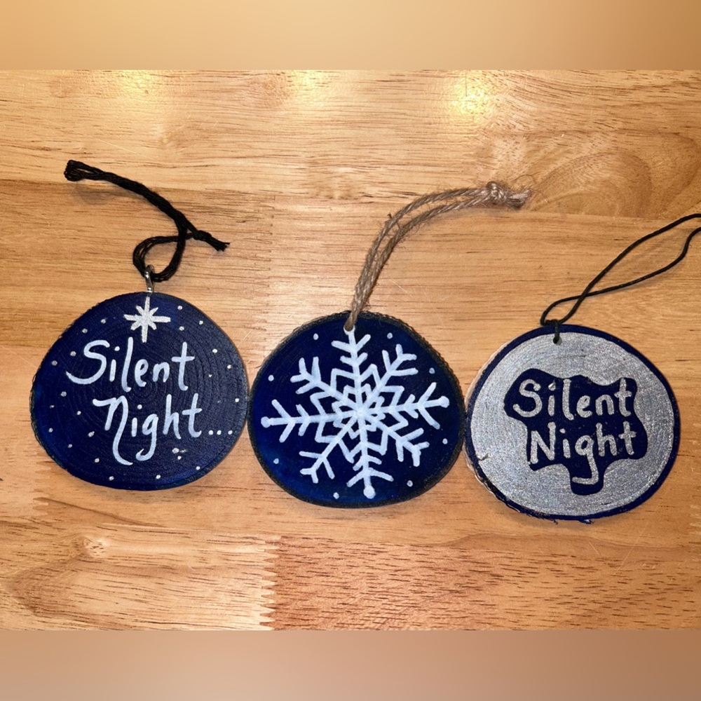 Birch disc ornaments- made in Maine